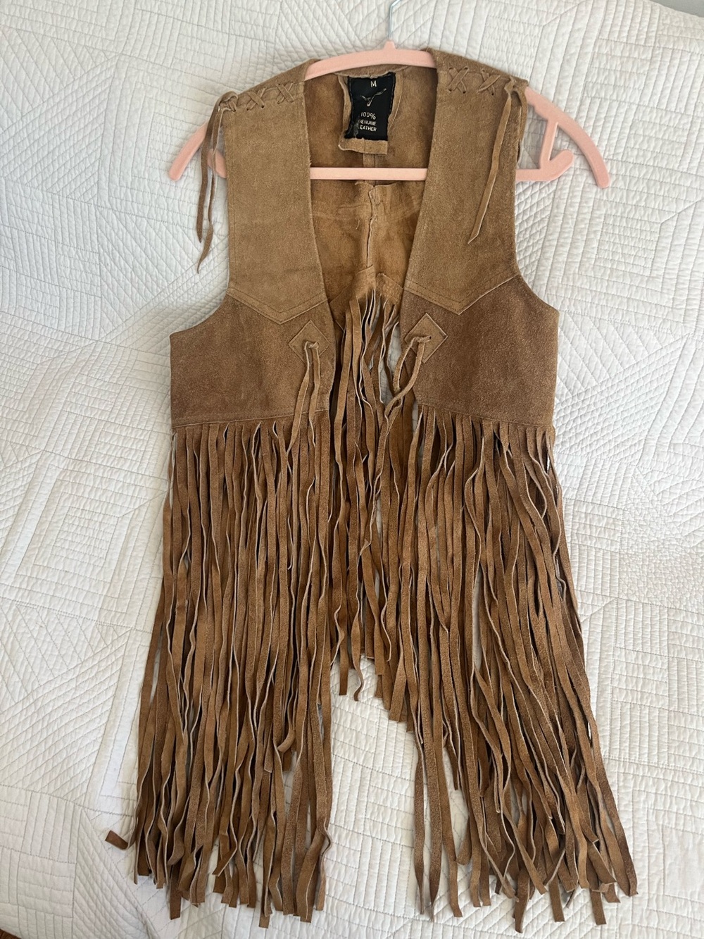 Vintage suede LONG FRINGE vest LOOOONG!
